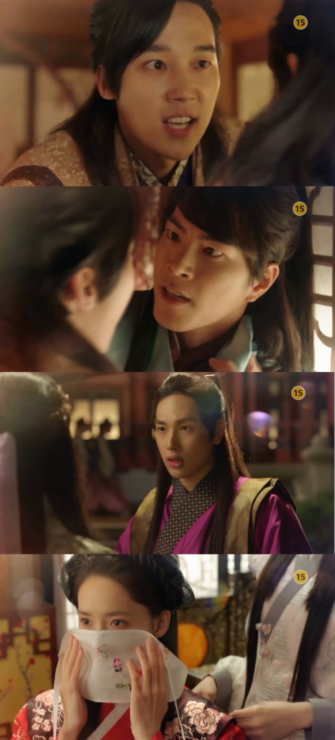 7일 밤 방송되는 MBC 월화드라마 '왕은 사랑한다' 13~14회에서 왕린(홍종현)은 은산(임윤이)과 형 왕전(윤종훈)의 강제 결혼을 막기위해 고군분투한다. 사진=MBC 영상 캡처 