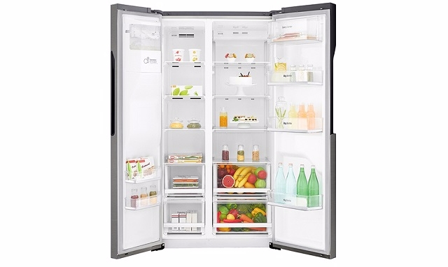 ‘인버터 리니어 컴프레서’ 기술력이 적용된 LG전자의 양문형 냉장고.