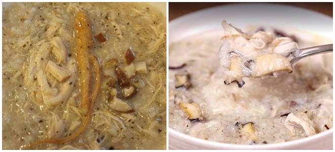 본죽 ‘삼계전복죽’ 실제 메뉴(왼쪽)와 마케팅 이미지.
