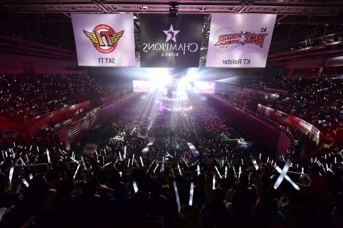 '2017 LCK 스프링 결승전 현장' 사진.