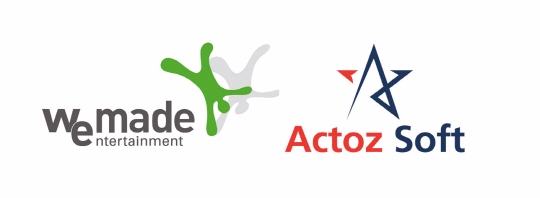 위메이드 엔터테인먼트(왼쪽)과 액토즈소프트 CI.