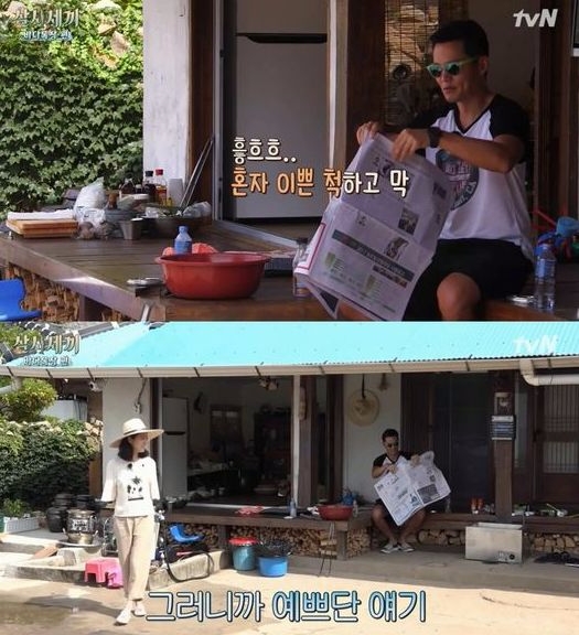 18일 tvN 예능프로그램 ‘삼시세끼-바다목장 편’에서 이서진과 한지민이 겉으로는 다투는 듯 하면서도 속으로는 다정한 일명 ‘꽁냥 케미’를 선보여 시청자들의 웃음 짓게 했다.