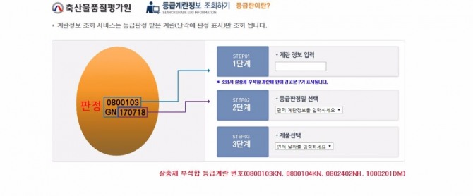 살충제 부적합 등급계란 번호는 0800103KN, 0800104KN, 0802402NH, 1000201DM 등 네 개다. 살충제 계란으로 판정되면 즉시 섭취를 중지하고 계란을 폐기하는 것이 좋다.