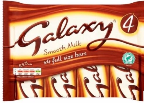 영국 유통업체 테스코에서 리콜 조치된 마스 초콜릿 UK의 '갤럭시' 초콜릿.