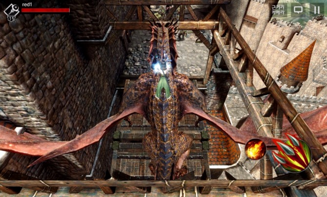 게임 초반 만나게 되는 '몬스터 라이딩' 시스템. 콘솔 게임을 떠올리게 하는 액션 연출이 압권이다.