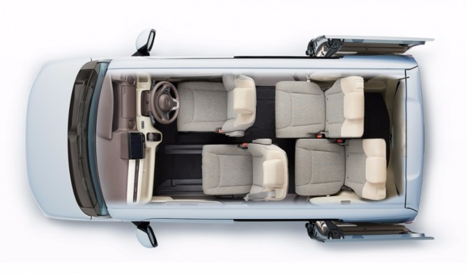 조수석은 57㎝ 슬라이드 방식으로 움직일 수 있어 뒷좌석에서 운전석으로 이동이 용이하도록 설계했다. 자료=혼다