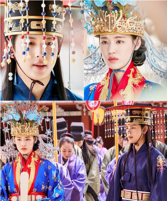 11일 밤 방송되는 MBC 월화드라마 '왕은 사랑한다' 33~34회에서는 세자 왕원(임시완)과 세자빈으로 간택된 왕단(박환희)이 사랑없는 혼례식을 올리는 장면이 그려진다. 사진=유스토리나인 제공