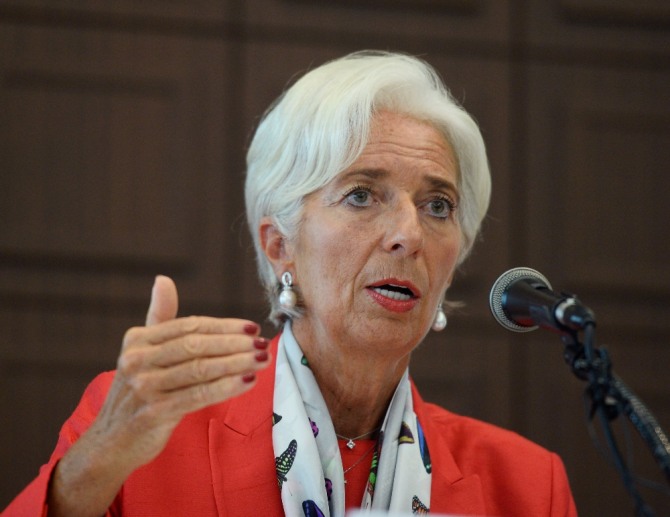 크리스틴 라가르드(Christine Lagarde) IMF 총재가 11일 서울 중구 프레스센터에서 방한성과 기자회견을 하고 있다. 사진=뉴시스