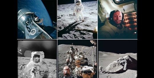 NASA가 촬영한 희귀 사진들이 11월 2일 경매에 나온다. 사진은 1969년 인류 최초로 달에 도착·상륙한 아폴로 11호가 촬영한 다양한 영상 / 사진=로이터/뉴스1