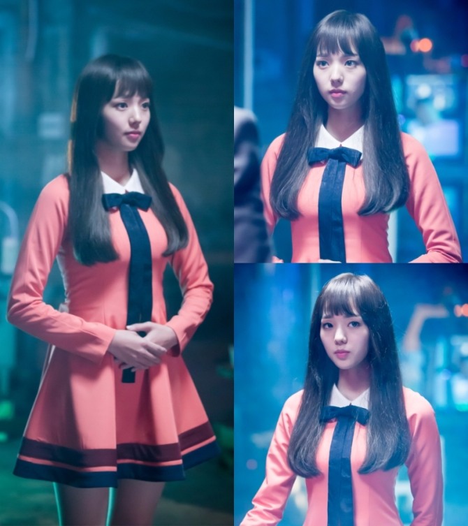 MBC 수목드라마 '병원선' 후속 '로봇이 아니야'에서 로봇 연기를 선보이는 채수빈의 스틸 컷이 최근 공개됐다. 사진=메이퀸픽처스 제공.