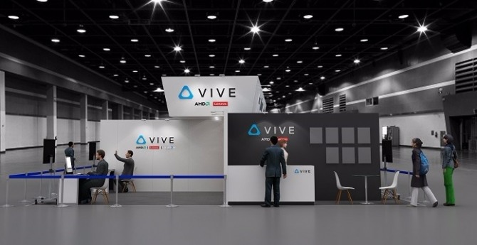 HTC VIVE 부스 이미지.