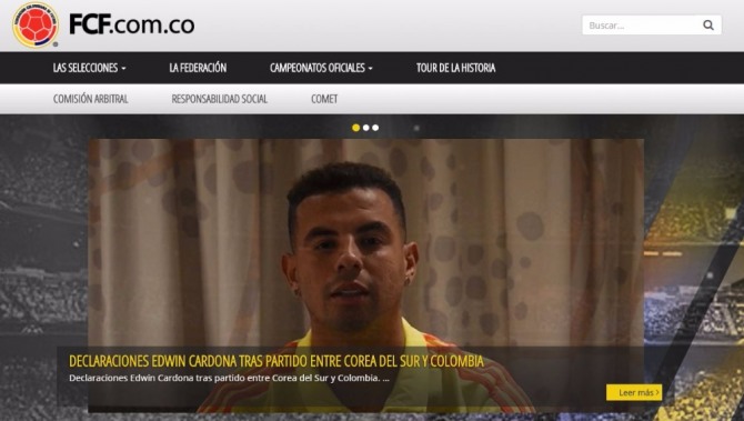 콜롬비아 카르도나 선수가 인종차별적 행동에 대해 반성했다. 사진 - 콜롬비아 축구협회 홈페이지 