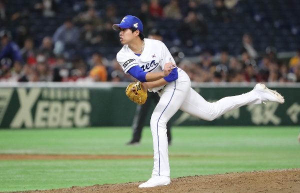  17일 오후 일본 도쿄돔에서 열린 2017 아시아프로야구챔피언십(APBC) 한국 대 대만의 경기, 7회초 한국 선발 임기영이 역투하고 있다./뉴시스