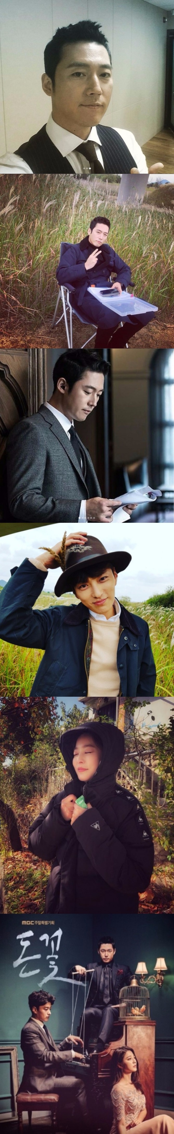 MBC 주말드라마 '돈꽃'에서 강필주 역으로 활약하는 장혁 비하인드 컷. 사진=장혁, 장승조, 박세영 인스타그램 캡처