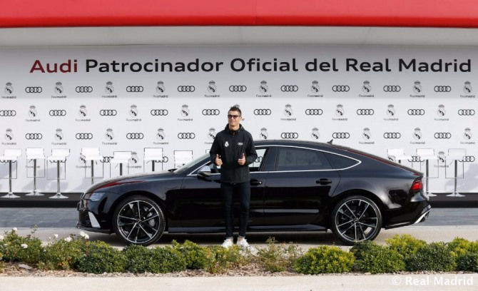 레알마드리드 간판 스타 크리스티아누 호날두는 2017-2018 시즌 아우디 RS7 모델을 사용한다.  사진 = 레알마드리드 홈페이지