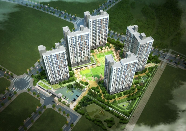 금호건설 한강 금호어울림 조감도. /사진=금호건설 제공