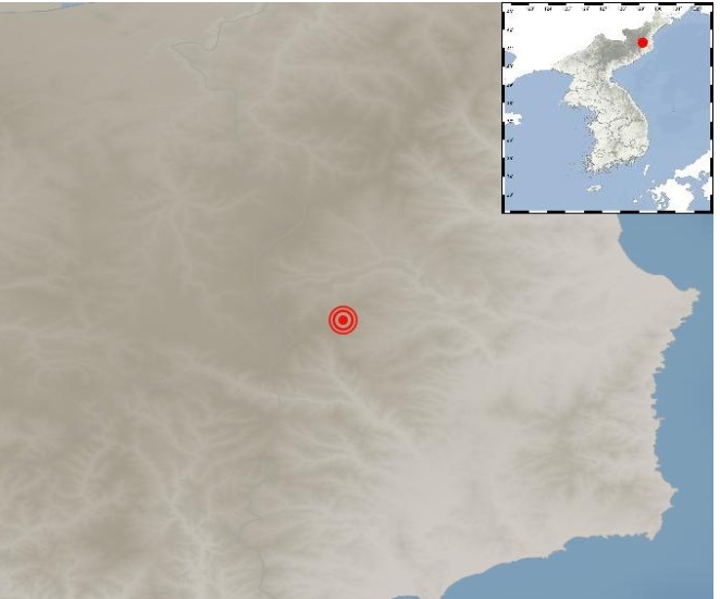 5일오후 11시 40분께 북한 함경북도 길주군 북북서쪽 44㎞ 지역에서 규모 2.8의 지진이 발생했다./사진=기상청