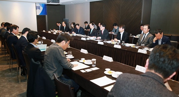 지난 3월 29일 개최된 유통산업 융합 얼라이언스 회의. 사진=산업통상자원부. 