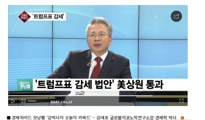 트럼프 감세법안과 이스라엘 수도 예루살렘 이전이 뉴욕증시 다우지수 환율  국제유가등 시장을 흔들고 있다. 김대호박사의 경제진단이다. 