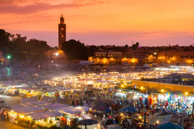 세계적인 관광지로 주목받고 있는 모로코의 마라케시 제마엘프나 광장. 자료=글로벌이코노믹