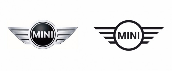 BMW그룹 산하 미니가 로고를 변경한다. 사진 = (좌) 구형 (우) 신형  