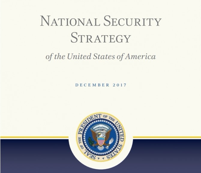 미국이 새 국가안보전략 즉 NSS 보고서를 발표했다. 트럼프가 구상하는 미국의 안보정책이 담겨있다. 사진은 미국의 새 국가안보전략 NSS 보고서 표지.   