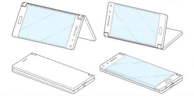 삼성전자 최근 출원한 듀얼스크린이 적용된 폴더블폰 특허.