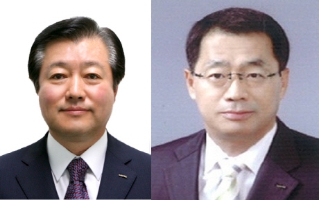 (왼쪽부터) 이영수 롯데칠성음료 대표(음료부문), 이종훈 롯데칠성음료 대표(주류부문). 사진=롯데칠성음료 제공