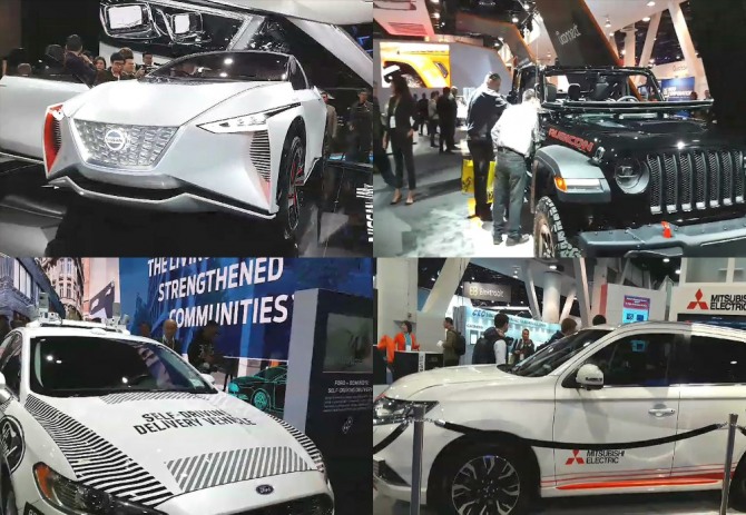 미국 라스베이거스에서 열린 CES 2018에는 자동차 기업들이 대거 참여했다.  