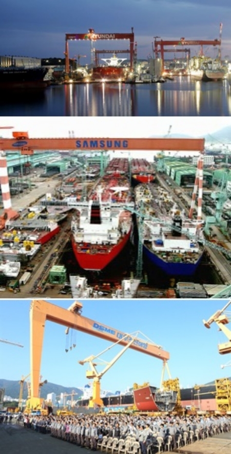 사진=현대중공업, 삼성중공업, 대우조선해양