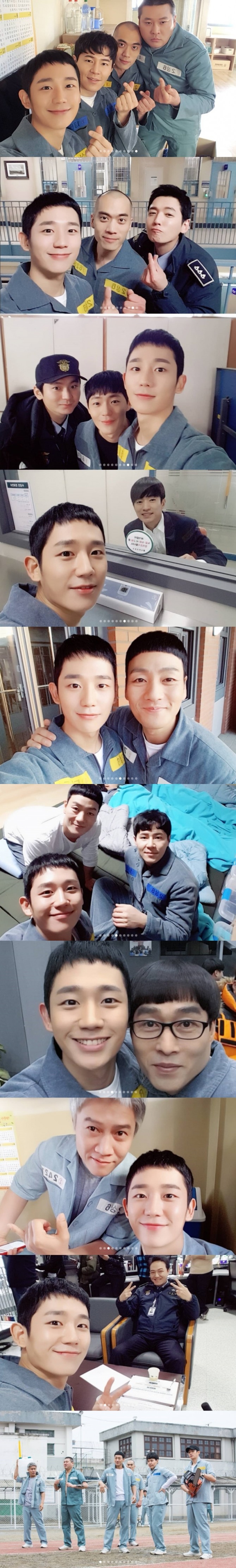 배우 정해인이 지난 18일 종영한 '슬기로운 감빵생활' 미공개 스틸 컷을 공개해 시선을 사로잡았다. 사진=정해인 인스타그램 캡처