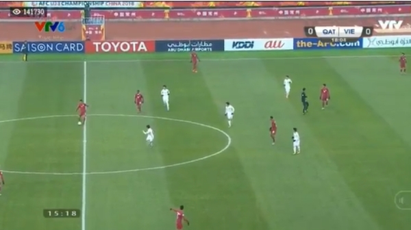 2018 AFC U-23 챔피언십 베트남과 카타르의 4강전 경기가 열린 가운데 국내 축구팬들은 이 경기 중계방송을 볼 수 없어 아쉬움을 토로하고 있다. 사진=유튜브 캡처