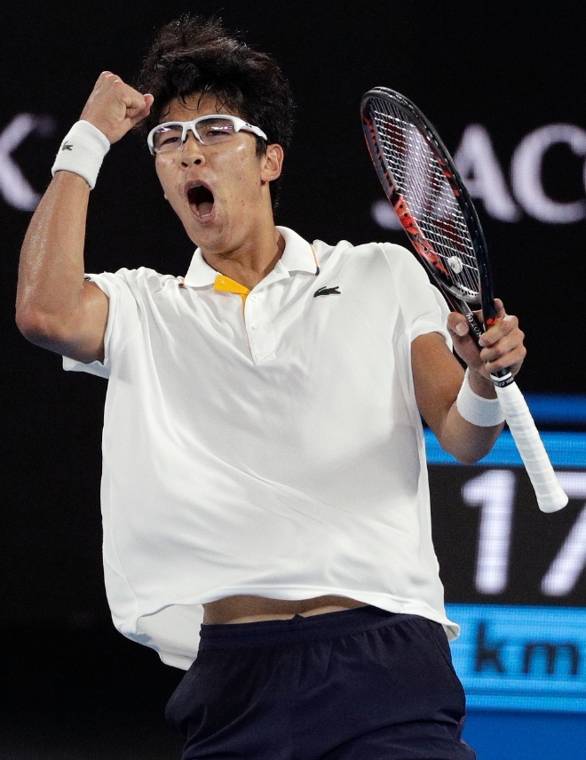 한국 테니스의 간판 정현(58위·한국체대)이 한국 테니스 선수 최초로 메이저 대회인 호주 오픈 테니스 대회 4강에 진출하는 쾌거를 이뤘다./사진=뉴시스