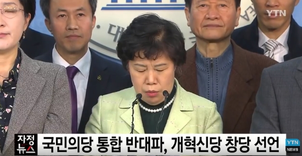 국민의당 통합 반대파가 신당 이름을 ‘민주평화당’으로 확정했다. 사진=YTN 캡처