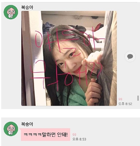 '고독한설리' 단체카톡방에 들어온 설리. 사진=네이버 카페 캡처.