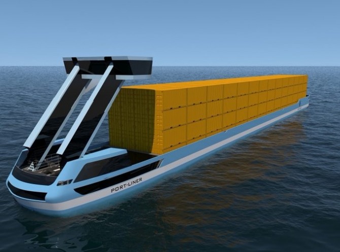 '바다의 테슬라'로 불리는 포트라이너 전기화물선이 올 여름부터 내륙 운하에서 활동을 개시할 예정이다. 자료=포트라이너