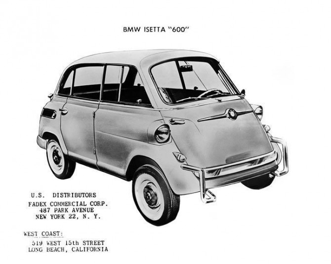 BMW는 지난 1957년 이세타600을 출시했다. 