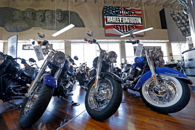 할리데이비슨은 브레이크 결함으로 전 세계에서 25만1000대의 오토바이를 리콜한다고 발표했다. 사진=AP/뉴시스