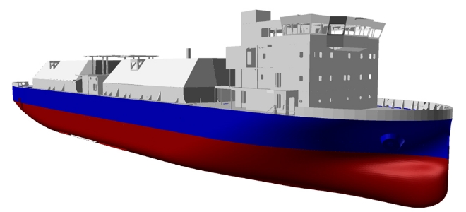 현대미포조선이 개발한 ‘밸러스트 프리 선박’ 조감도. 사진=현대미포조선