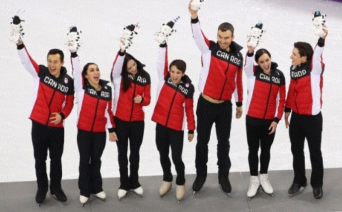 2018 평창올림픽 피겨스케이팅 팀 이벤트 우승은 캐나다가 차지했다. 