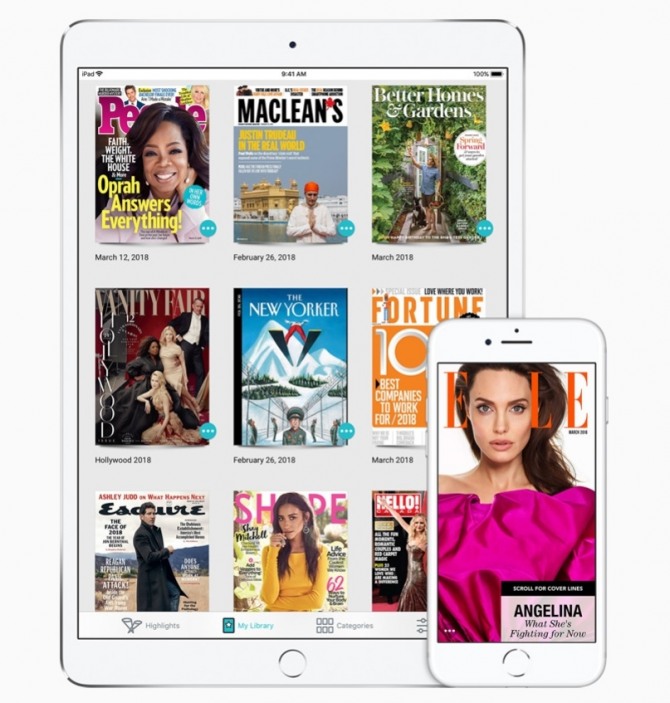 애플이 넥스트 이슈 미디어가 제공하는 디지털 잡지 구독 서비스 '텍스처'를 인수하겠다고 발표했다. 자료=애플