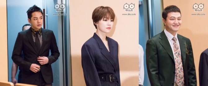 28일 오전 진행된 SBS 새 수목드라마 '스위치 세상을 바꿔라' 제작발표회에 참석한 장근석(왼쪽), 한예리(가운데), 정웅인. 사진=SBS 제공