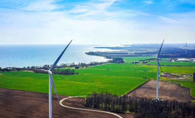 삼성물산이 캐나다 온타리오에 건설한 100㎿급 풍력발전소.