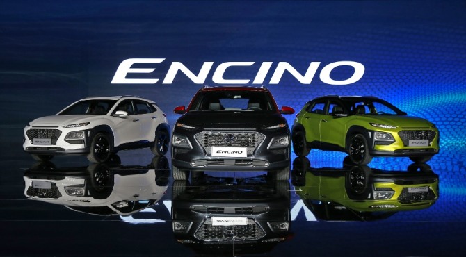 현대차가 중국에서 소형 SUV 엔씨노를 공개했다. 