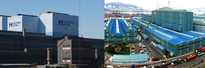 냉연생산기지인 현대제철 당진공장(왼쪽)과 동국제강 부산공장