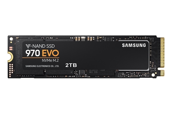 삼성전자가 새롭게 출시한 최고 성능의 소비자용 NVMe SSD '970 PRO ·970 EVO' 시리즈. 사진=삼성전자.  