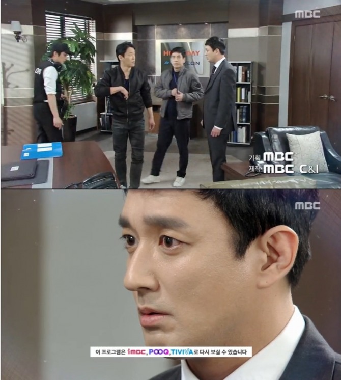 25일 오전 방송되는 MBC 일일드라마 '역류' 118회에서는 여향미(정애리)에게 살인죄를 뒤집어 씌운 강동빈(이재황)이 경찰에 전격 연행되는 사이다 반전이 그려진다. 사진=MBC 영상 캡처