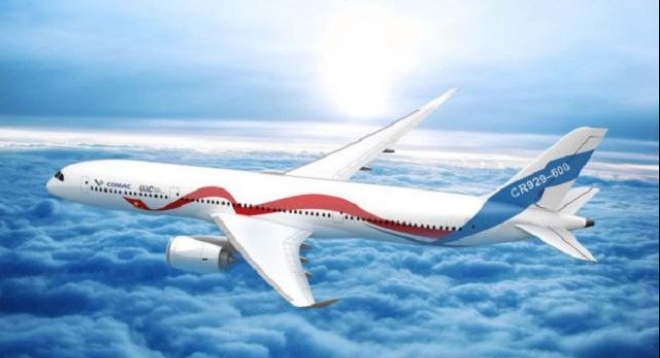 중국과 러시아가 합작 개발하는 여객기 'CR929'가 2025년에 처녀비행을 실시할 예정이다.