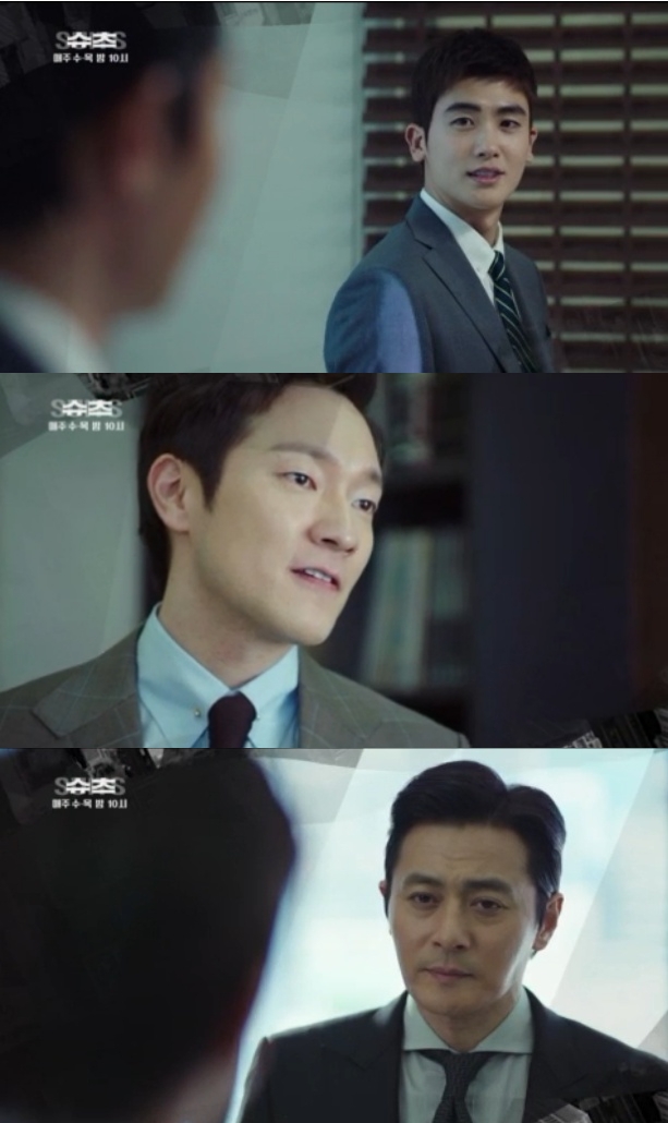 10일 오후 방송되는 KBS2수목드라마 '슈츠' 6회에서는 고연우가 모의 법정에서 서변(이태선)의 대결에서 가까스로 위기를 넘기는 가운데 최강석(장동건)은 협박을 일삼는 데이빗(손석구)과의 마지막 싸움을 준비하는 반전이 그려진다. 사진=KBS 영상 캡처