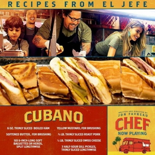 쿠바 샌드위치가 나오는 영화 '아메리칸 셰프' 포스터.